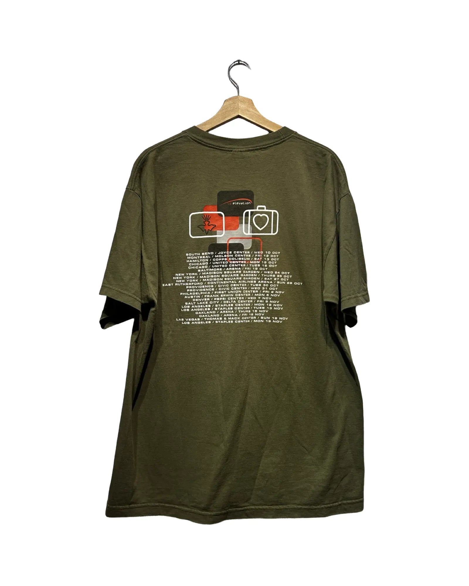 Vintage 2001 U2 Elevation Tour Tee KIF Vintage