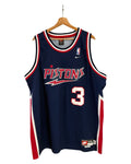 Vintage Rasheed Wallace 3 Nike Detroit Pistons NBA Jersey