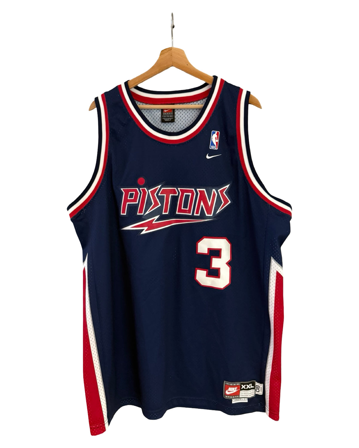 Vintage Rasheed Wallace 3 Nike Detroit Pistons NBA Jersey