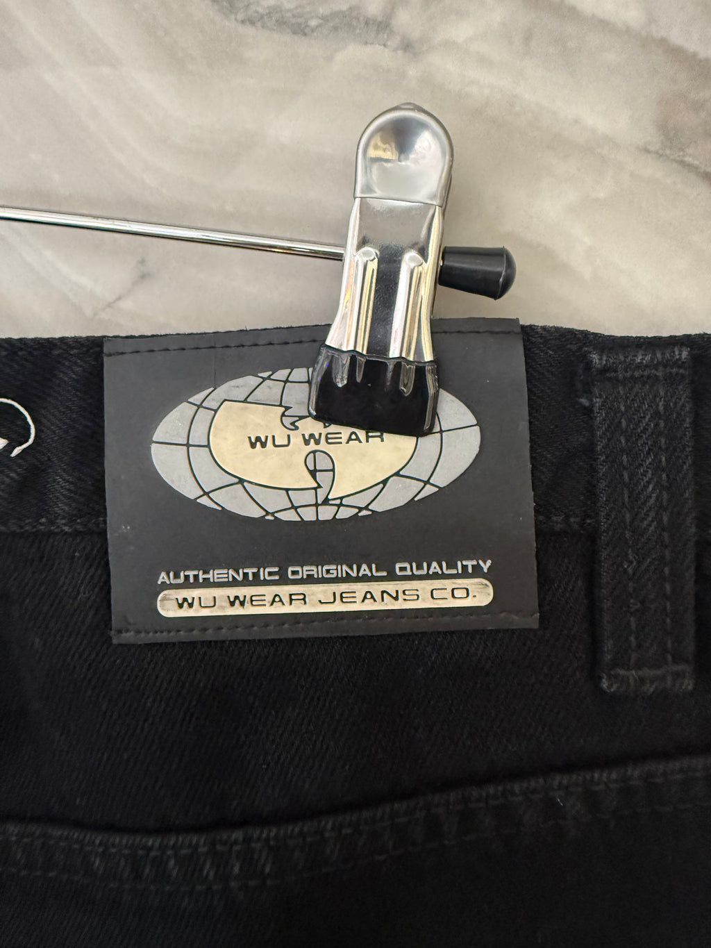 Vintage 90s Wu Tang Clan Black Wu Wear Striped Jeans