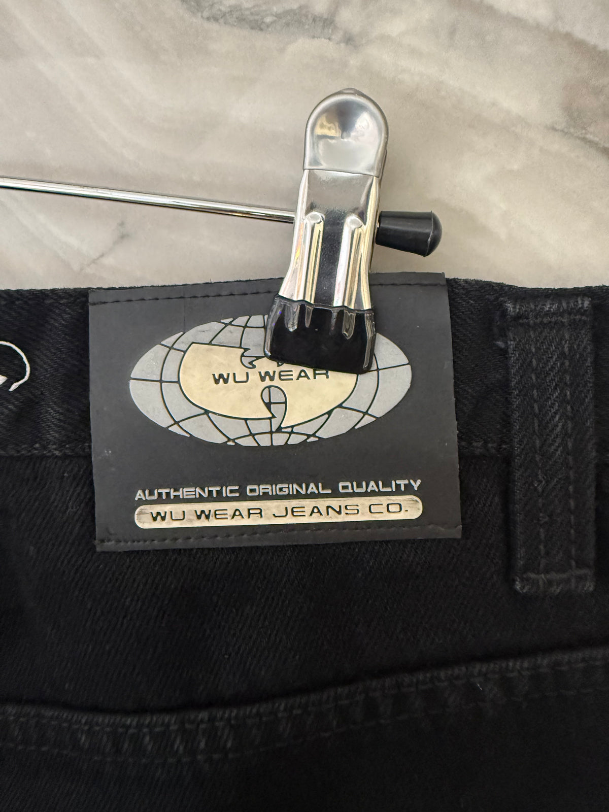 Vintage 90s Wu Tang Clan Black Wu Wear Striped Jeans