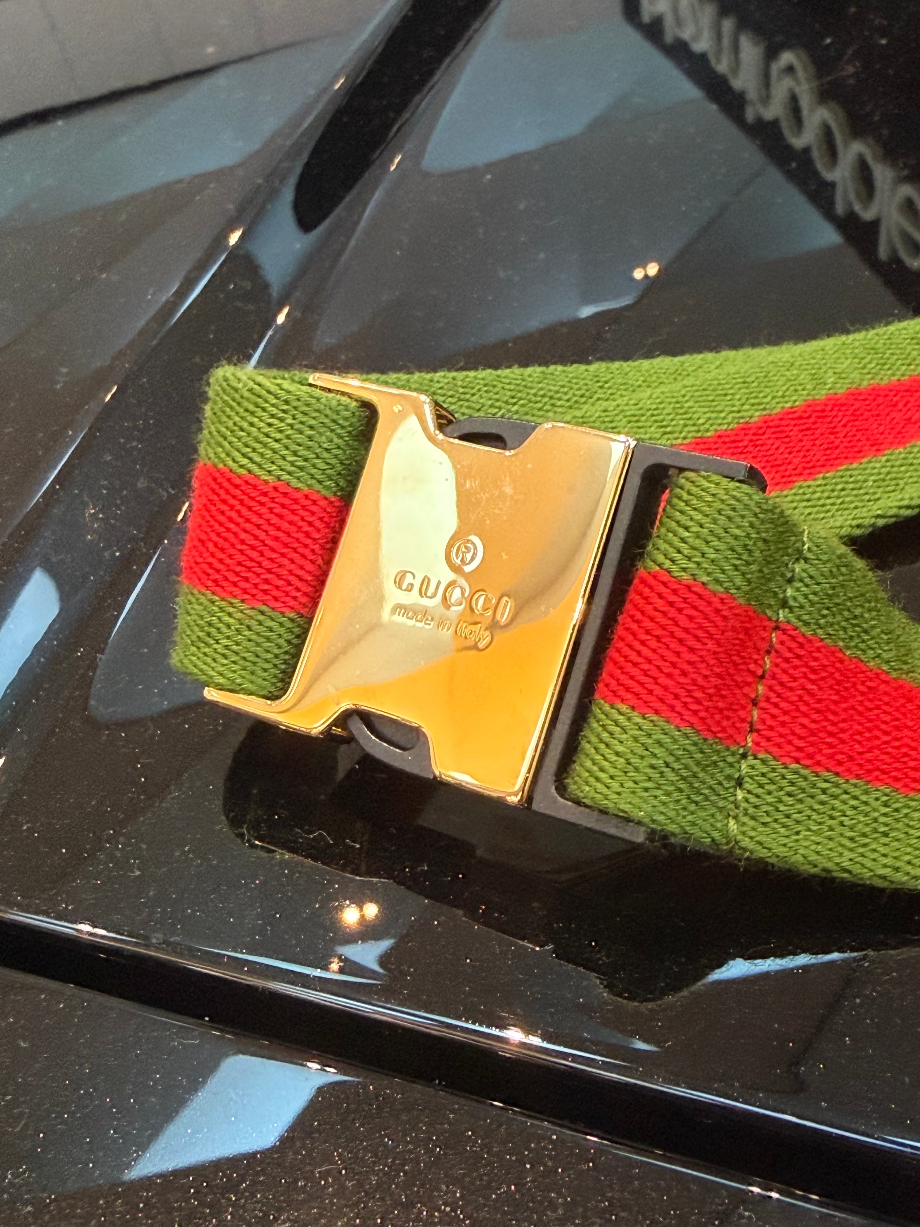 Gucci Jumbo GG Canvas Leather Beige Belt Bag
