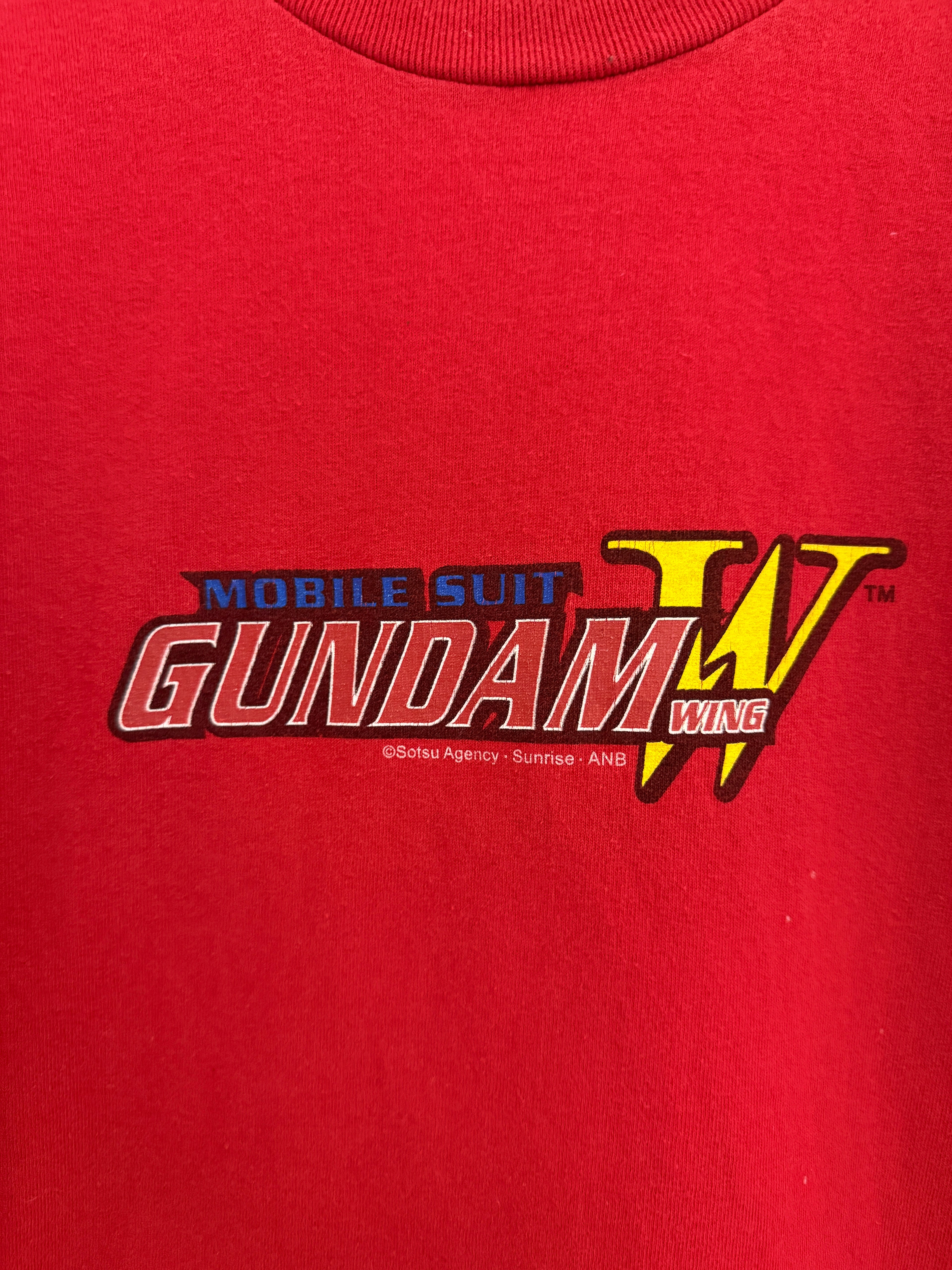 Vintage 2002 Gundam Wing Red Anime Promo Tee KIF Vintage