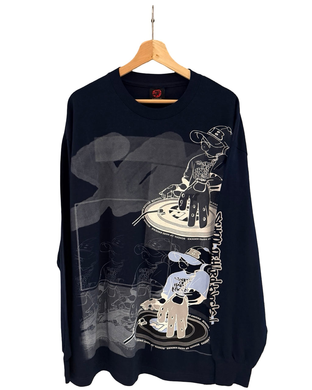 Vintage 90s y2k School Of Hardknocks Long Sleeve Tee
