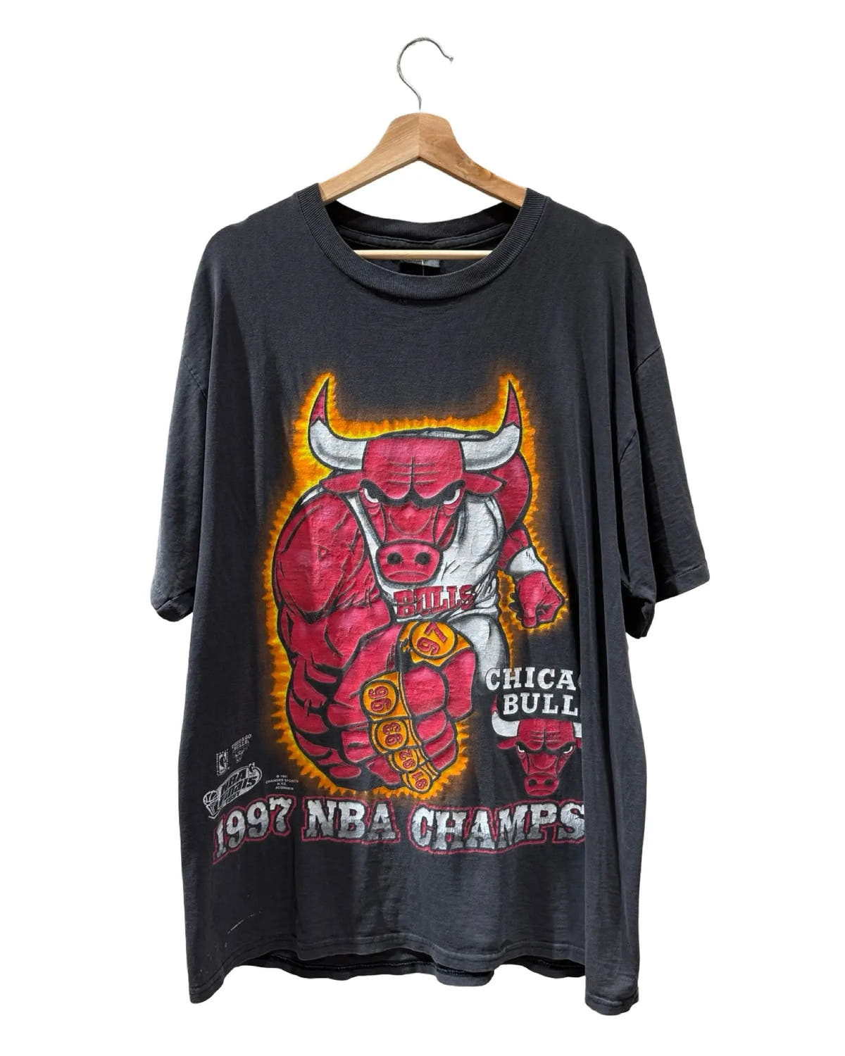 Vintage 1997 Chicago Bulls 5 Rings Champions Tee 3rdStrike