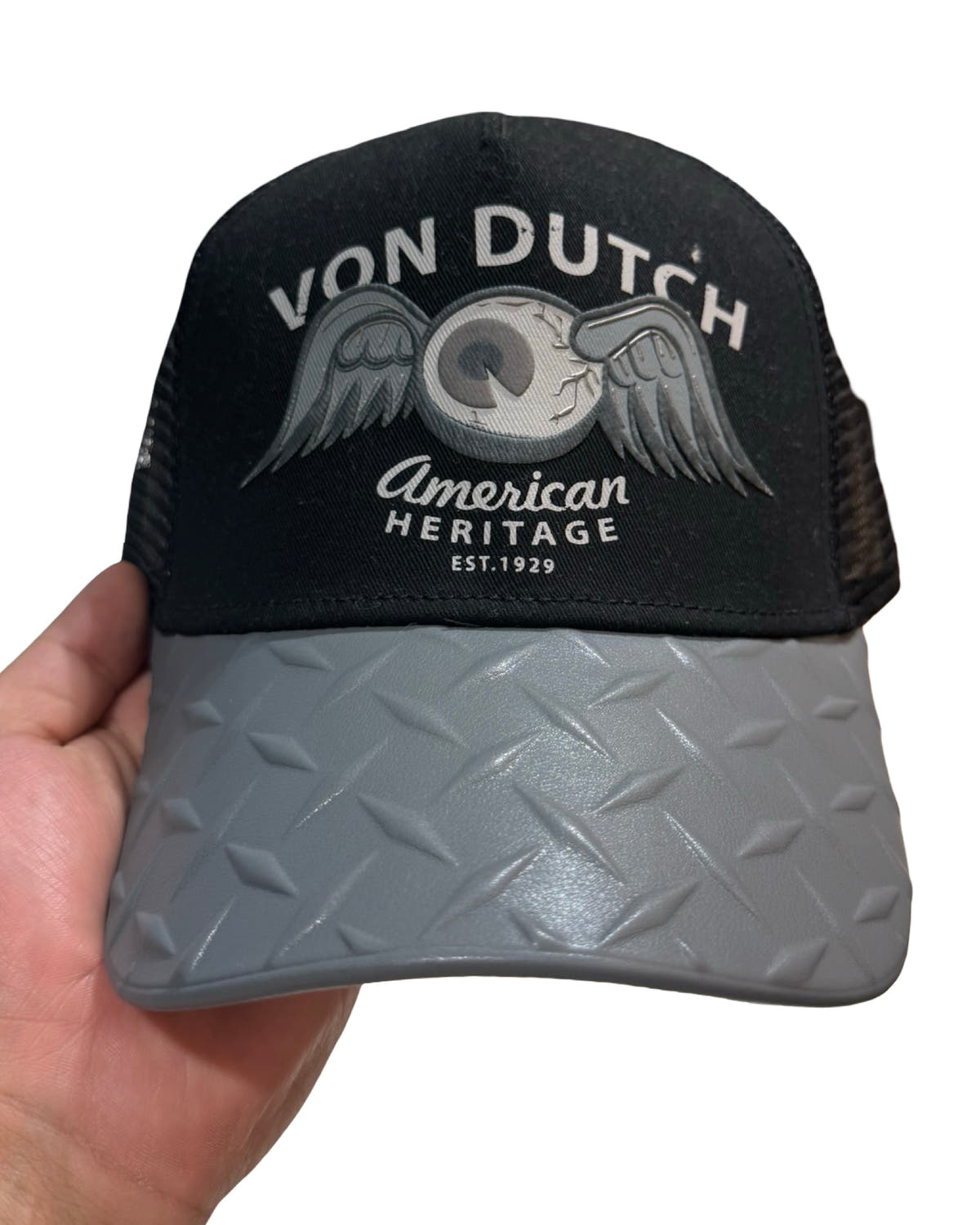 Gorra de camionero Von Dutch Heritage Steel Print Sample