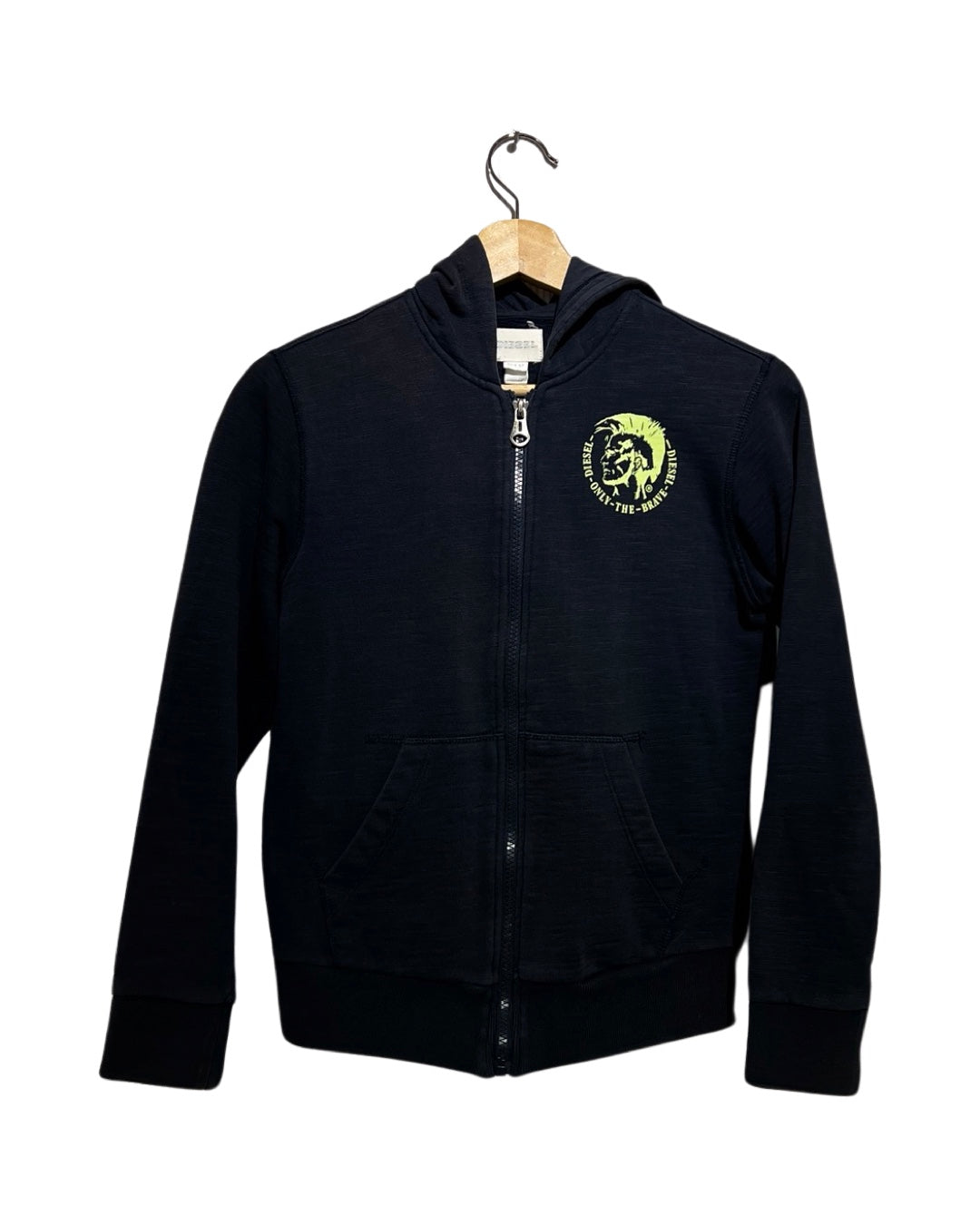 BJ Diesel Dark Blue Zip Up Hoodie KIF Vintage