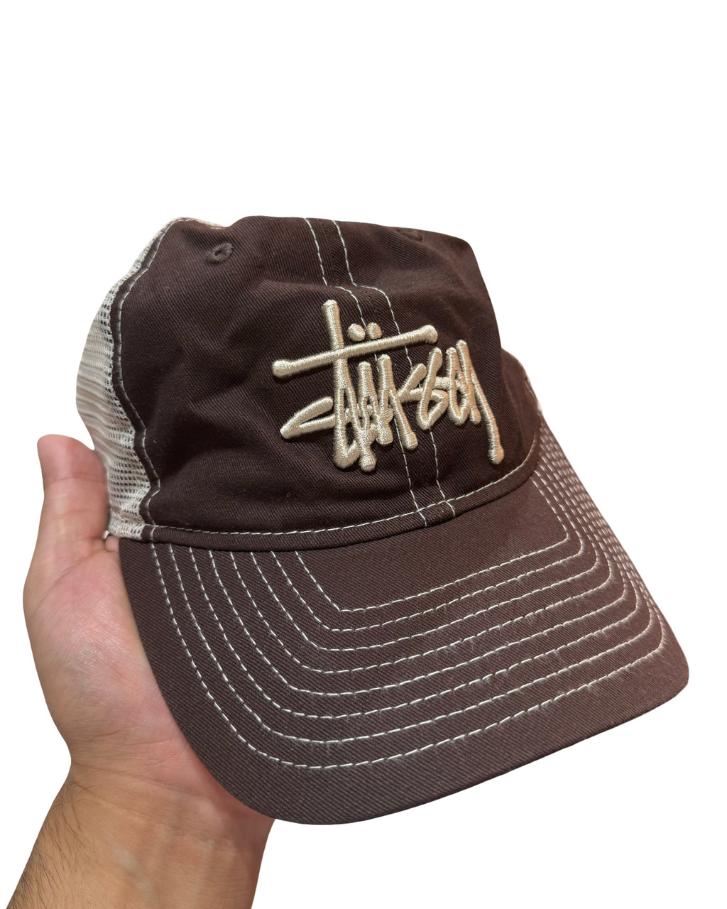 Stussy x New Era Brown Strap Back Hat