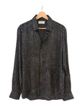 Saint Laurent Silk Black White Polka Dot Shirt
