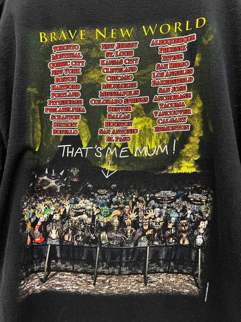 Vintage 2000 Iron Maiden Brave New World Tour Tee KIF Vintage