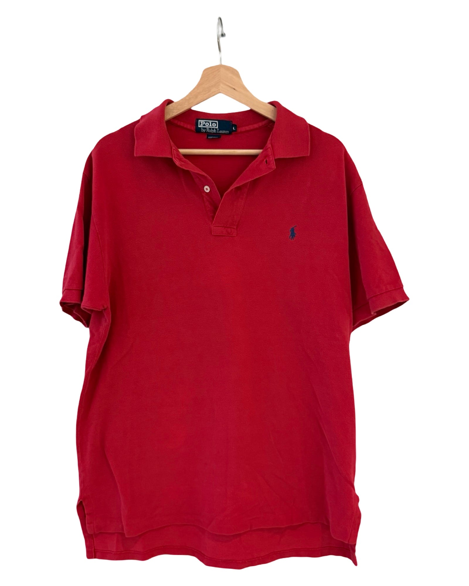 Camisa vintage Polo Ralph Lauren roja y azul