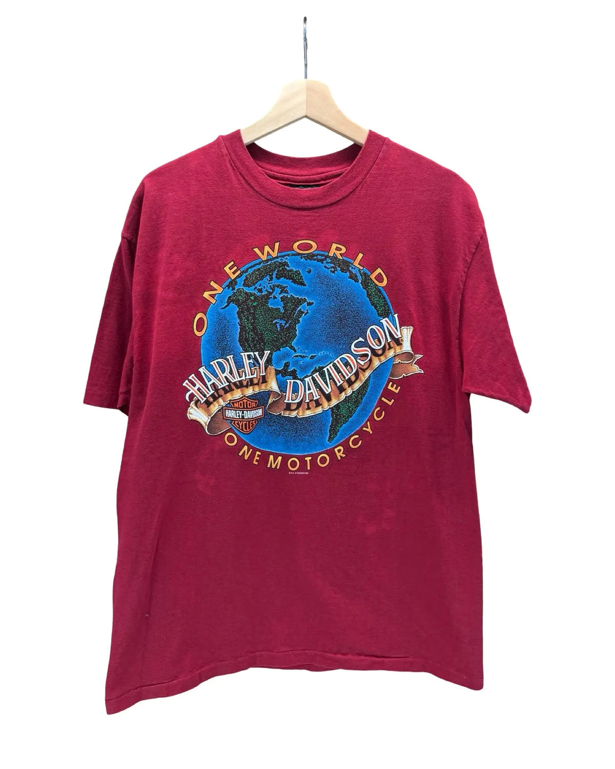 Vintage 90s Harley Davidson One World Tee 3rdStrike