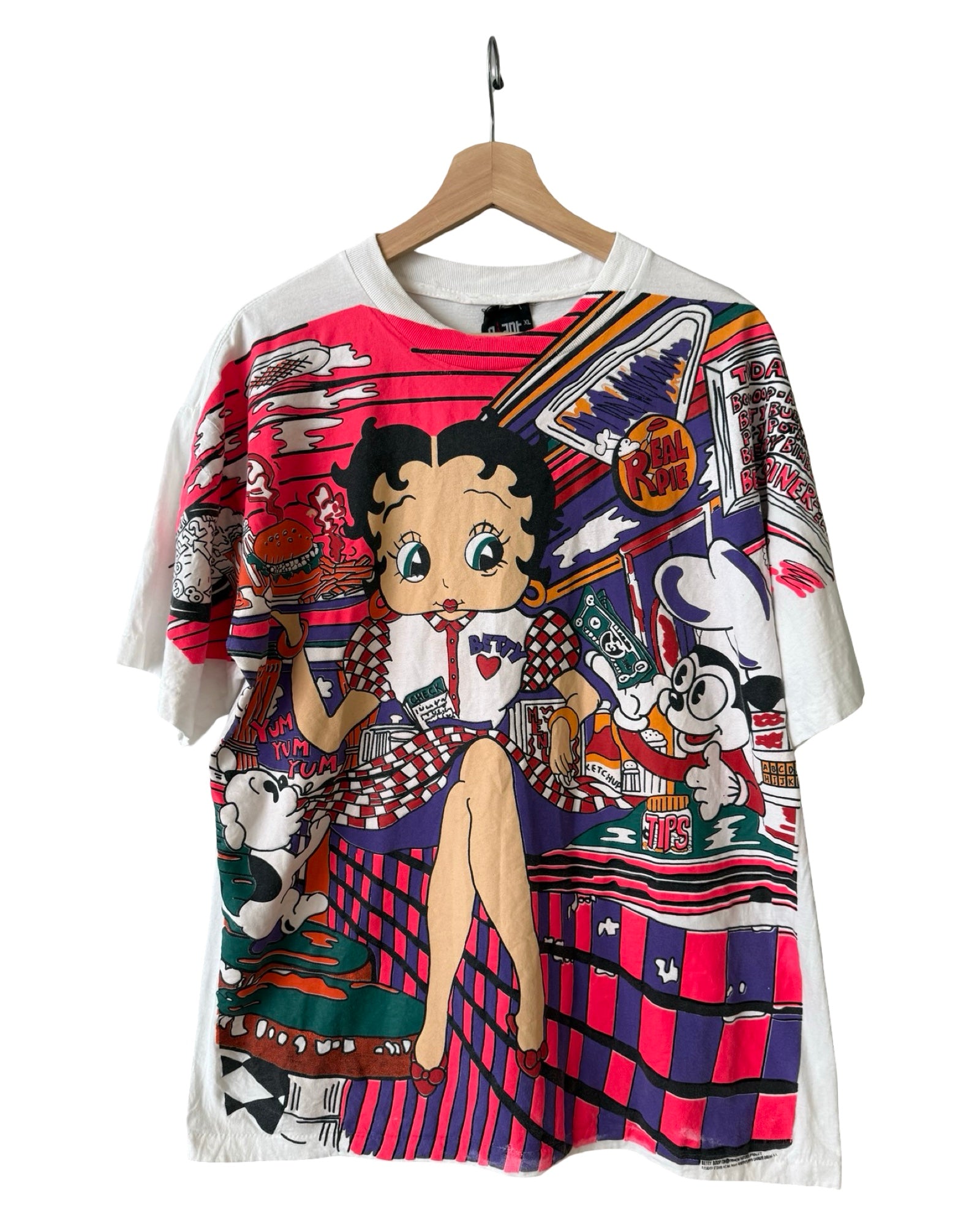 Vintage 1994 Betty Boop Diner All Over Print AOP Tee