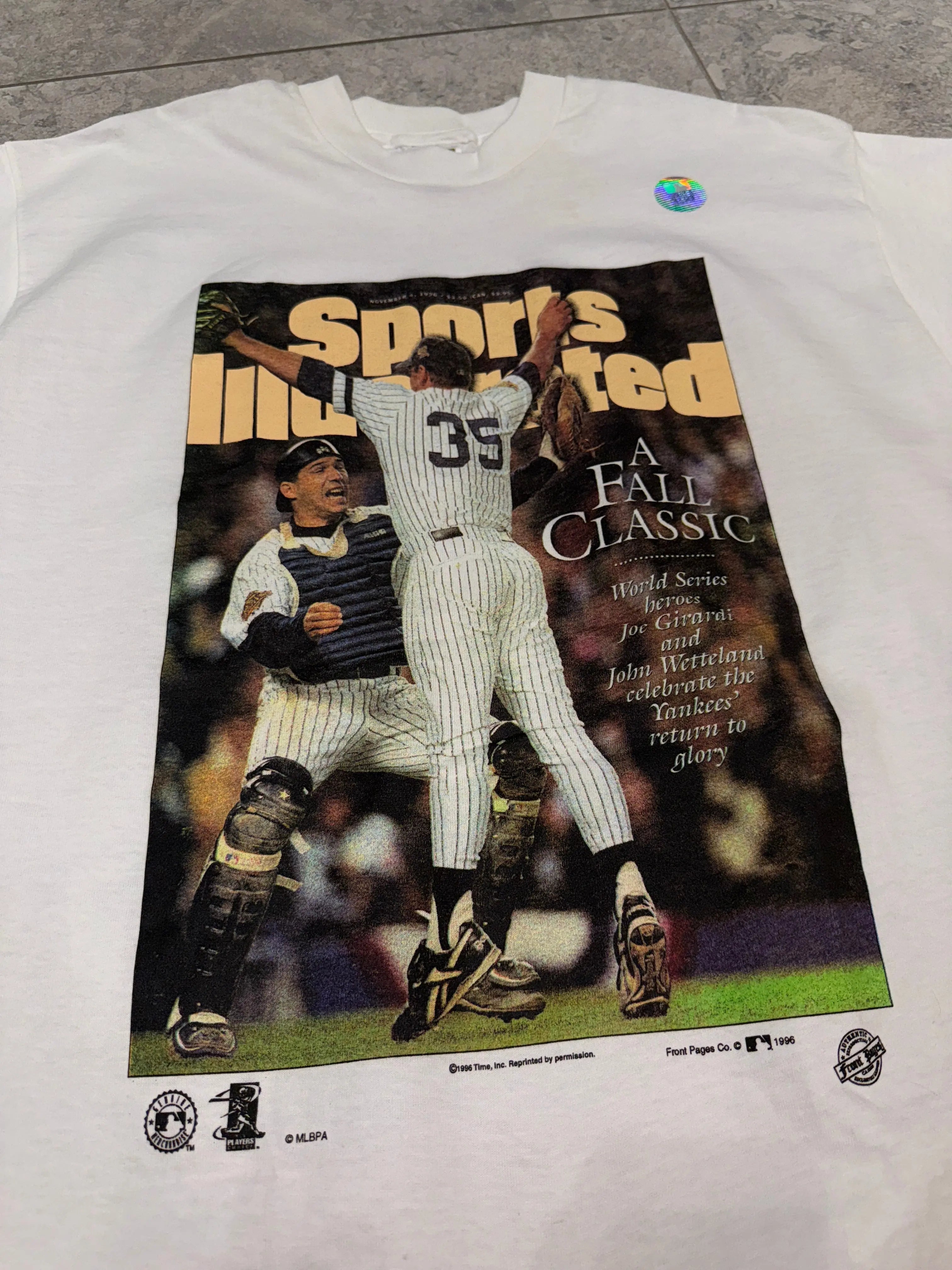 Vintage DS 1996 New York Yankees Newspaper Tee KIF Vintage