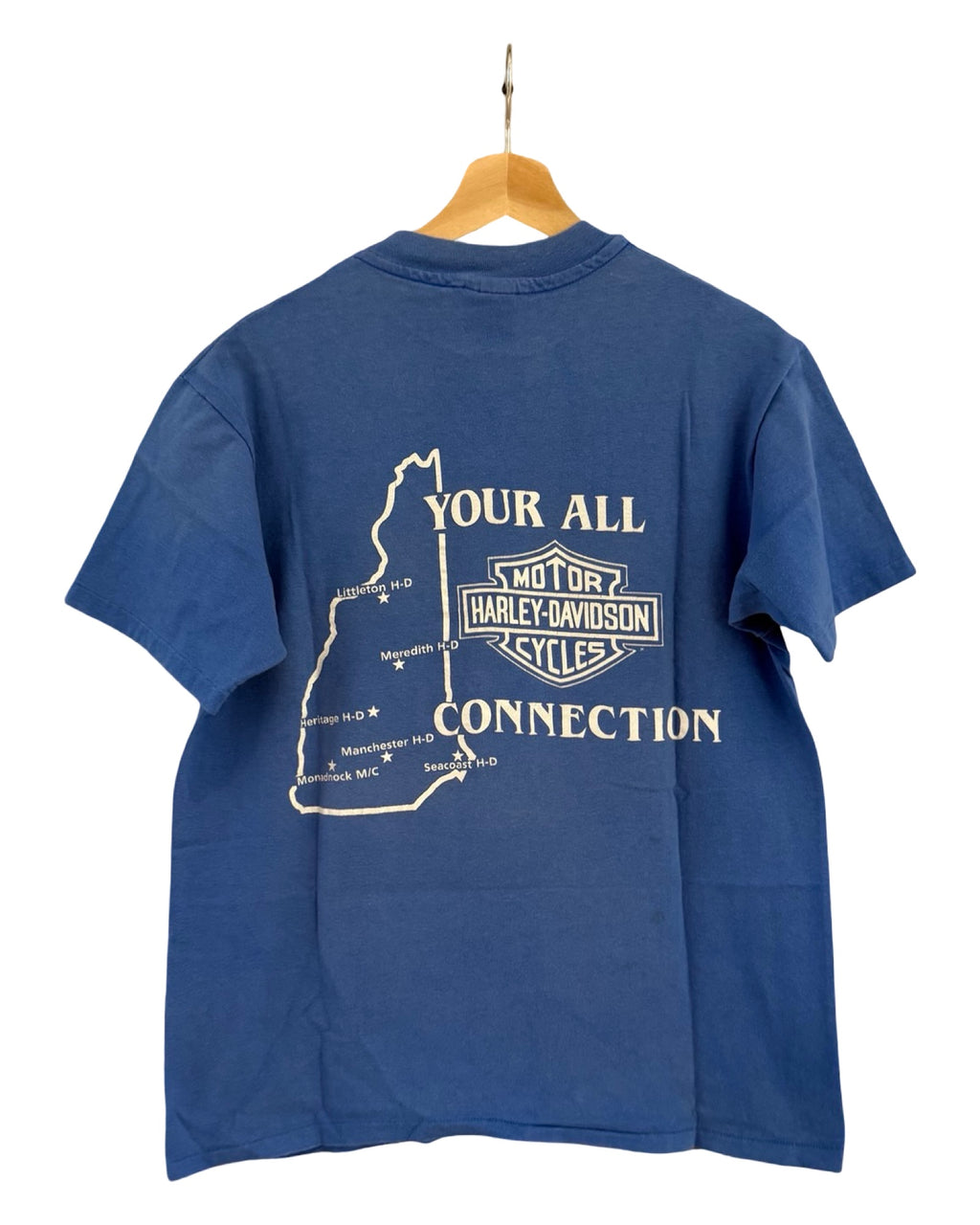 Vintage 1990 Harley Davidson State Rally New Hampshire Tee
