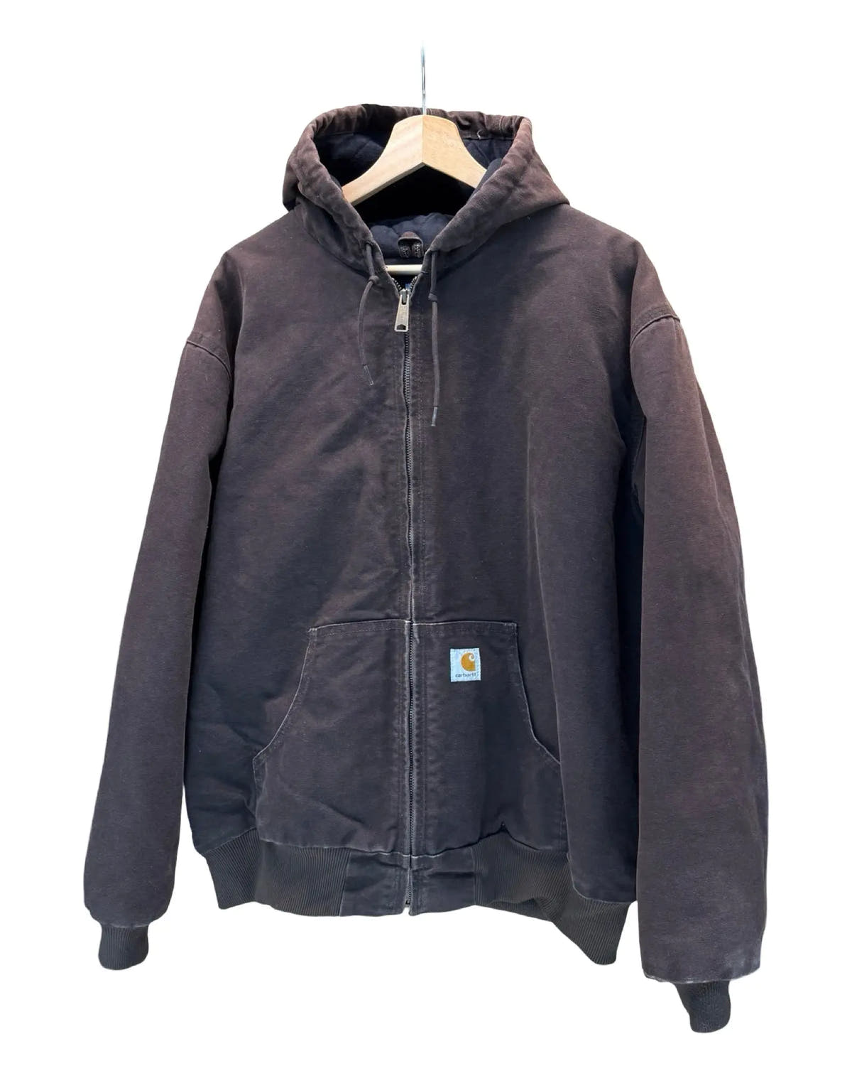 Vintage 90s Carhartt Brown Zip Up Hooded Jacket 3rdStrike