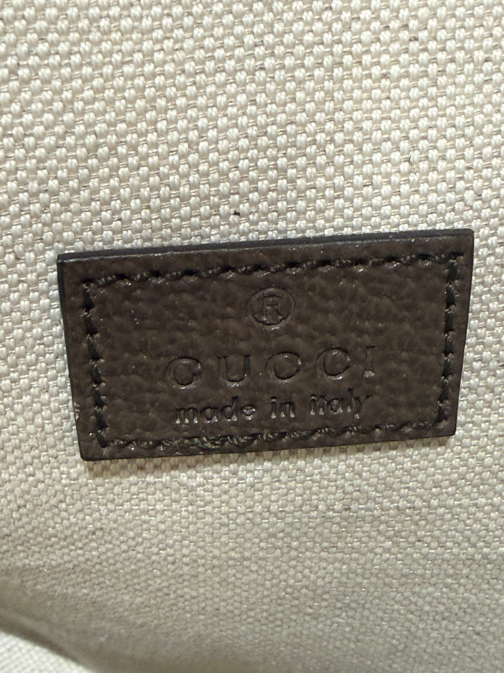 Gucci Jumbo GG Canvas Leather Beige Belt Bag