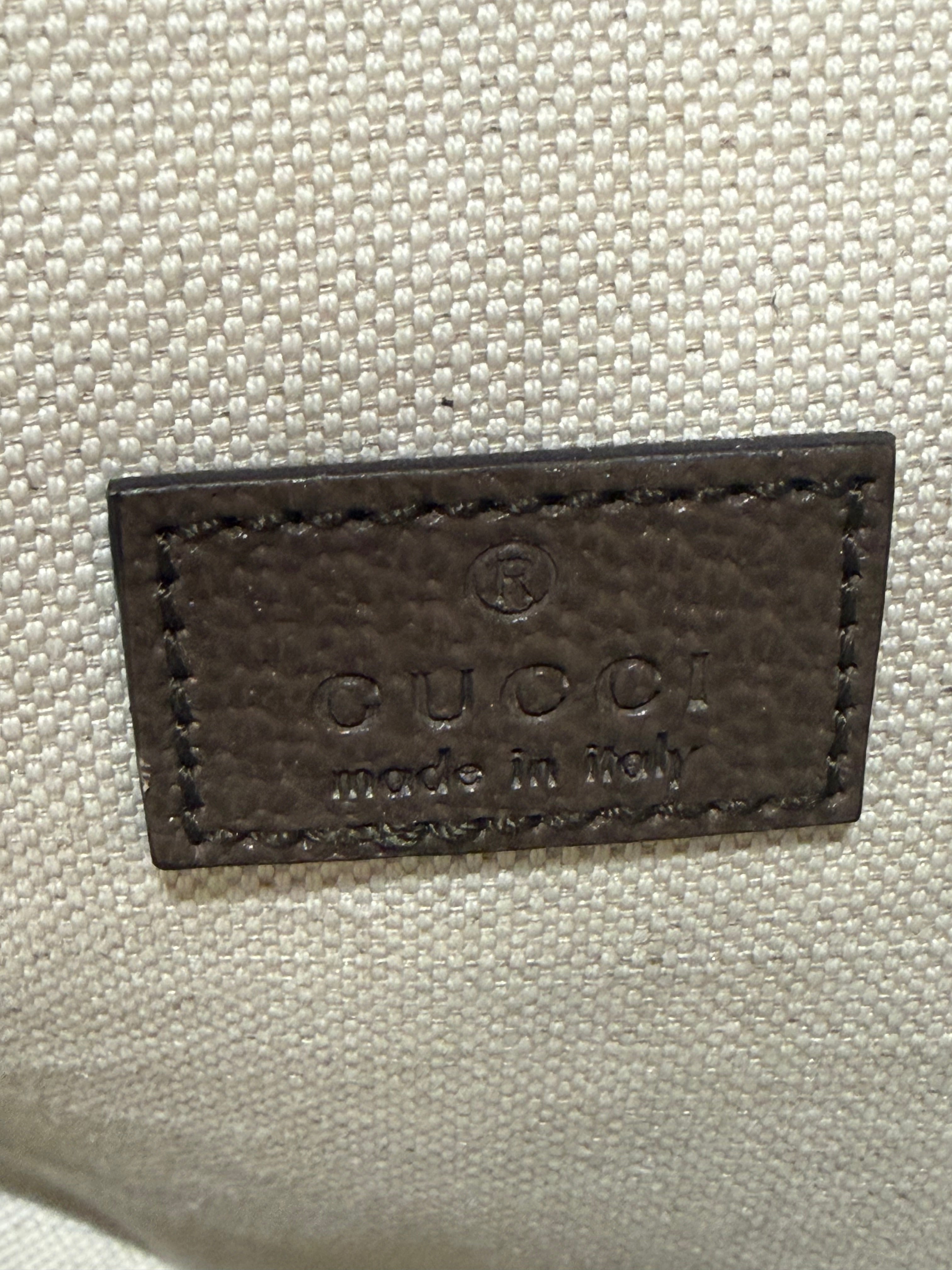Gucci Jumbo GG Canvas Leather Beige Belt Bag