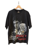 Vintage y2k Scarface Money Power Big Print Tee