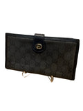 Vintage 80s Gucci GG Monogram Canva Bifold Long Women’s Wallet
