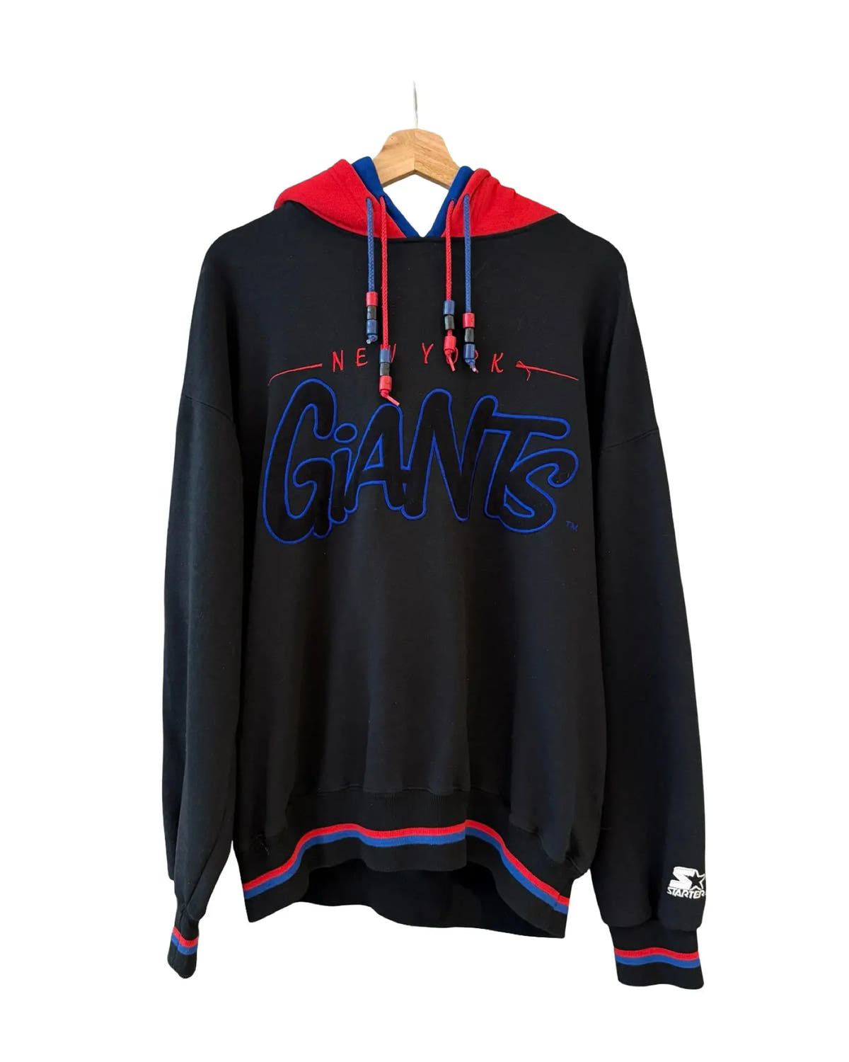 Vintage 90s New York Giants Double Hood Hoodie 3rdStrike