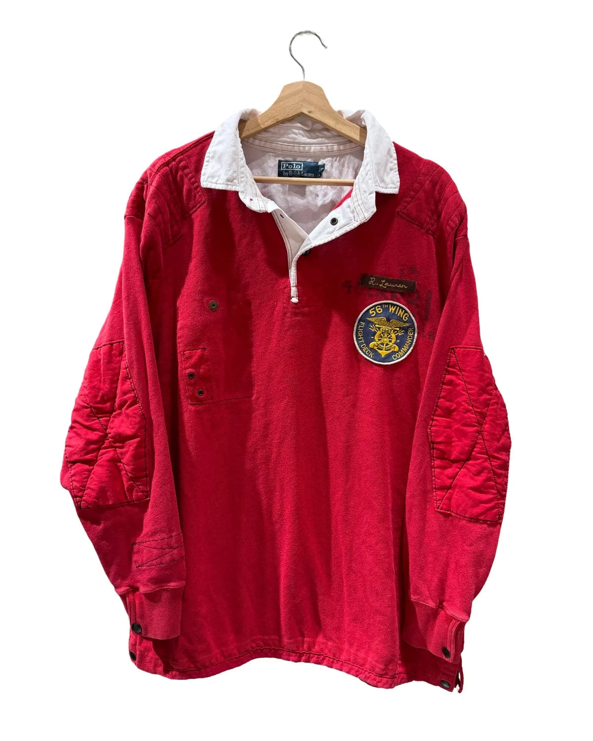 Vintage Polo Ralph Lauren 56th Naval Rescue Squad L/S Rugby Shirt 3rdStrike