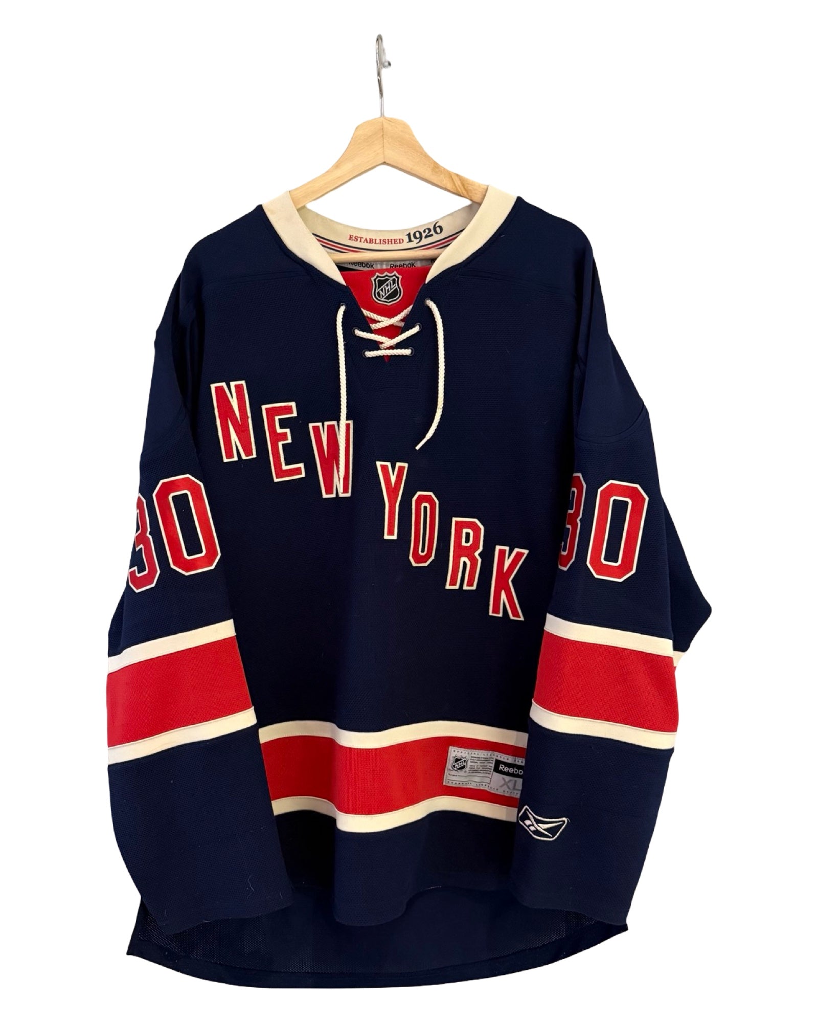 2010 New York Rangers Henrik Lundqvist NHL 85th Anniversary Reebok Hockey Jersey