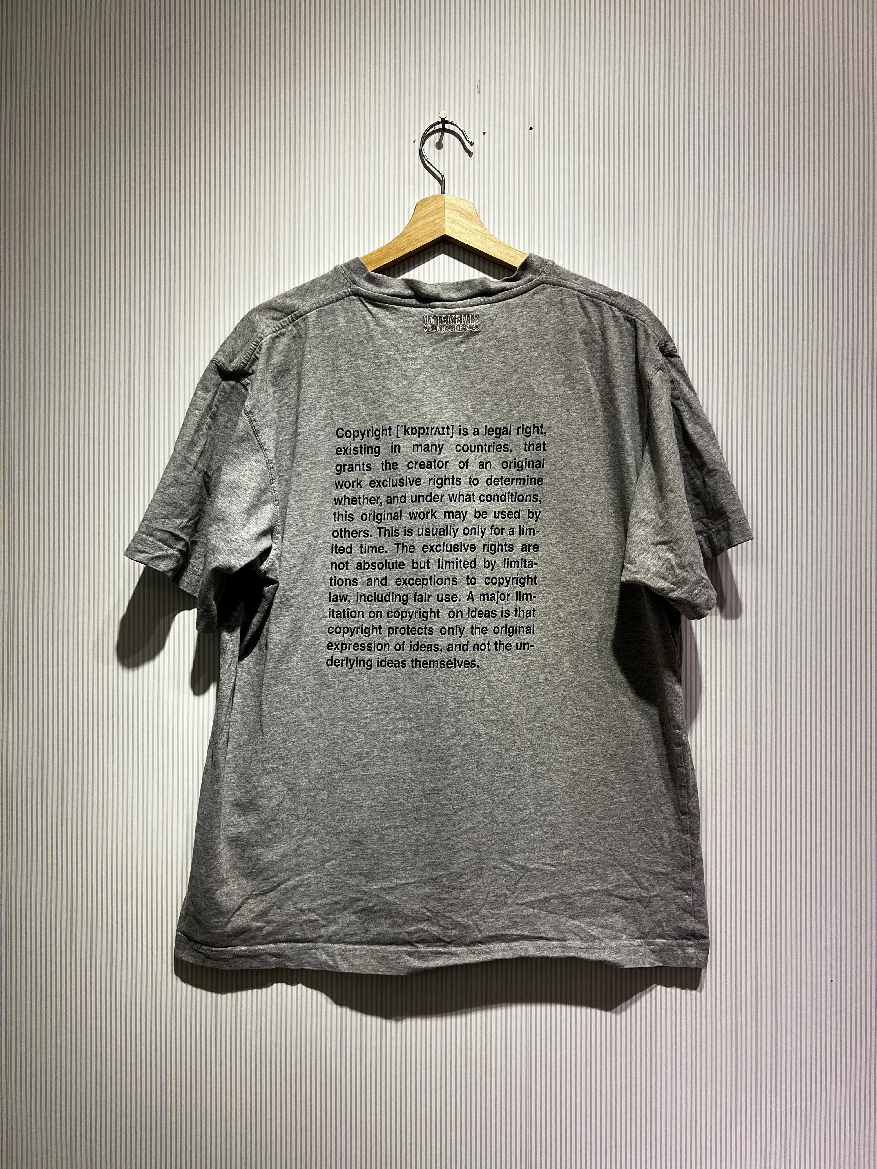 Archive FW/20 Vetements Copyright Tee KIF Vintage