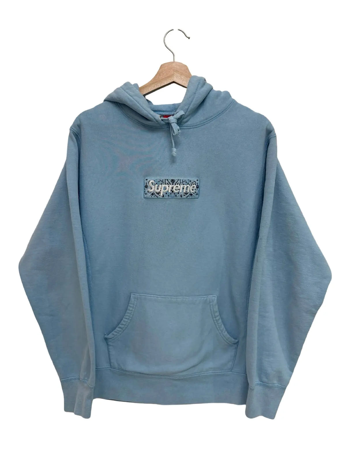 FW/19 Supreme Baby Blue Bandana Box Logo Hoodie 3rdStrike