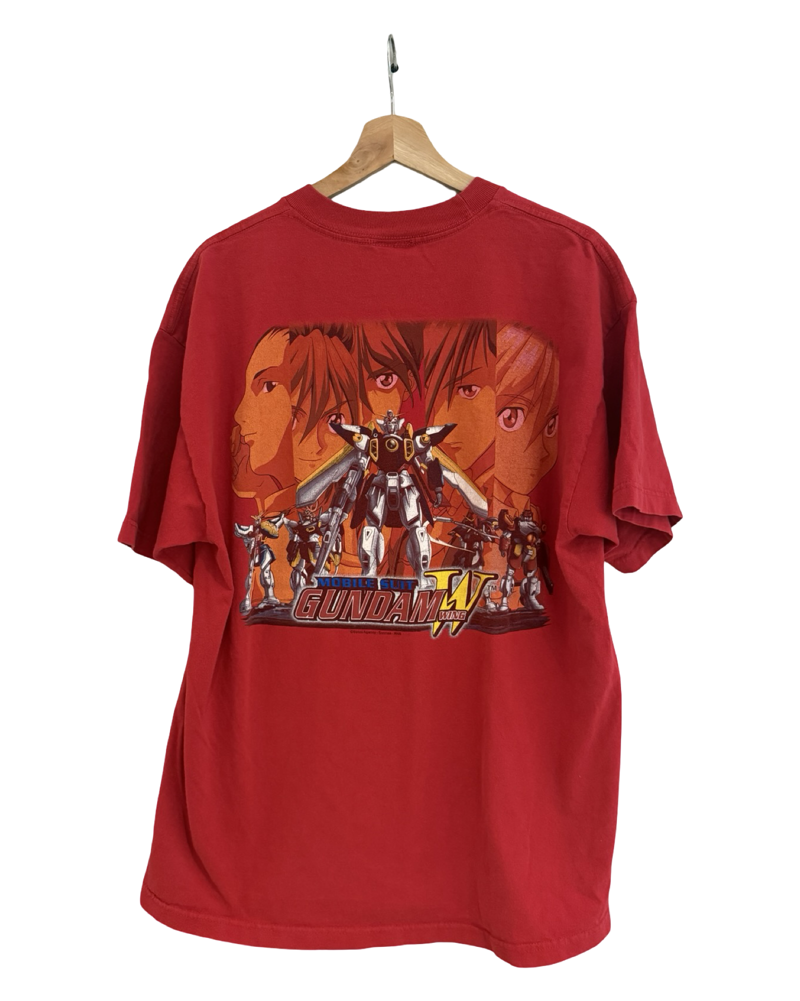 Vintage 2002 Gundam Wing Red Anime Promo Tee KIF Vintage