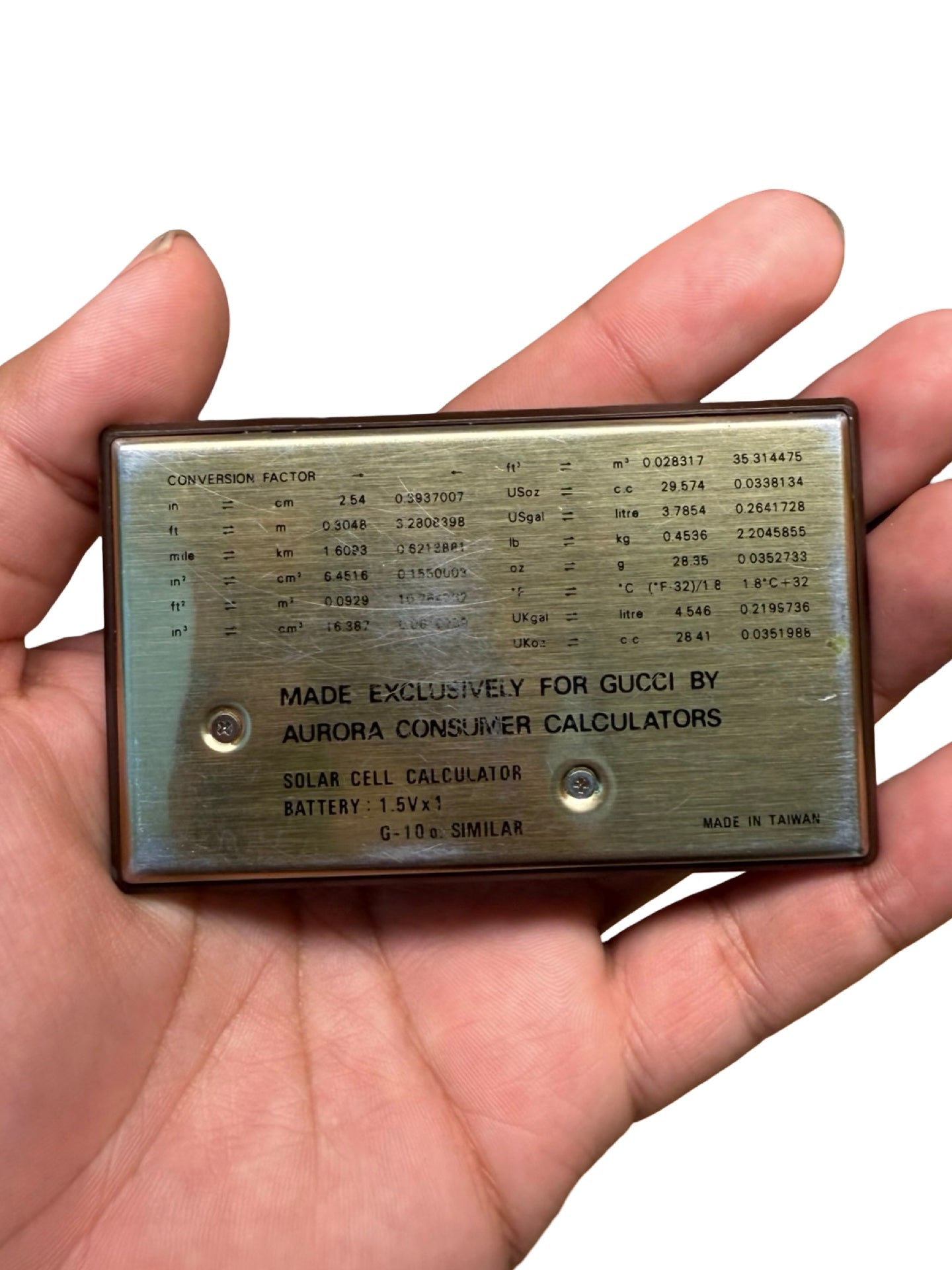 Vintage 80s Gucci Solar Cell Rare Calculator