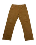 Vintage Carhartt Tan Flannel Double Knee Carpenter Pants size 34 KIF Vintage