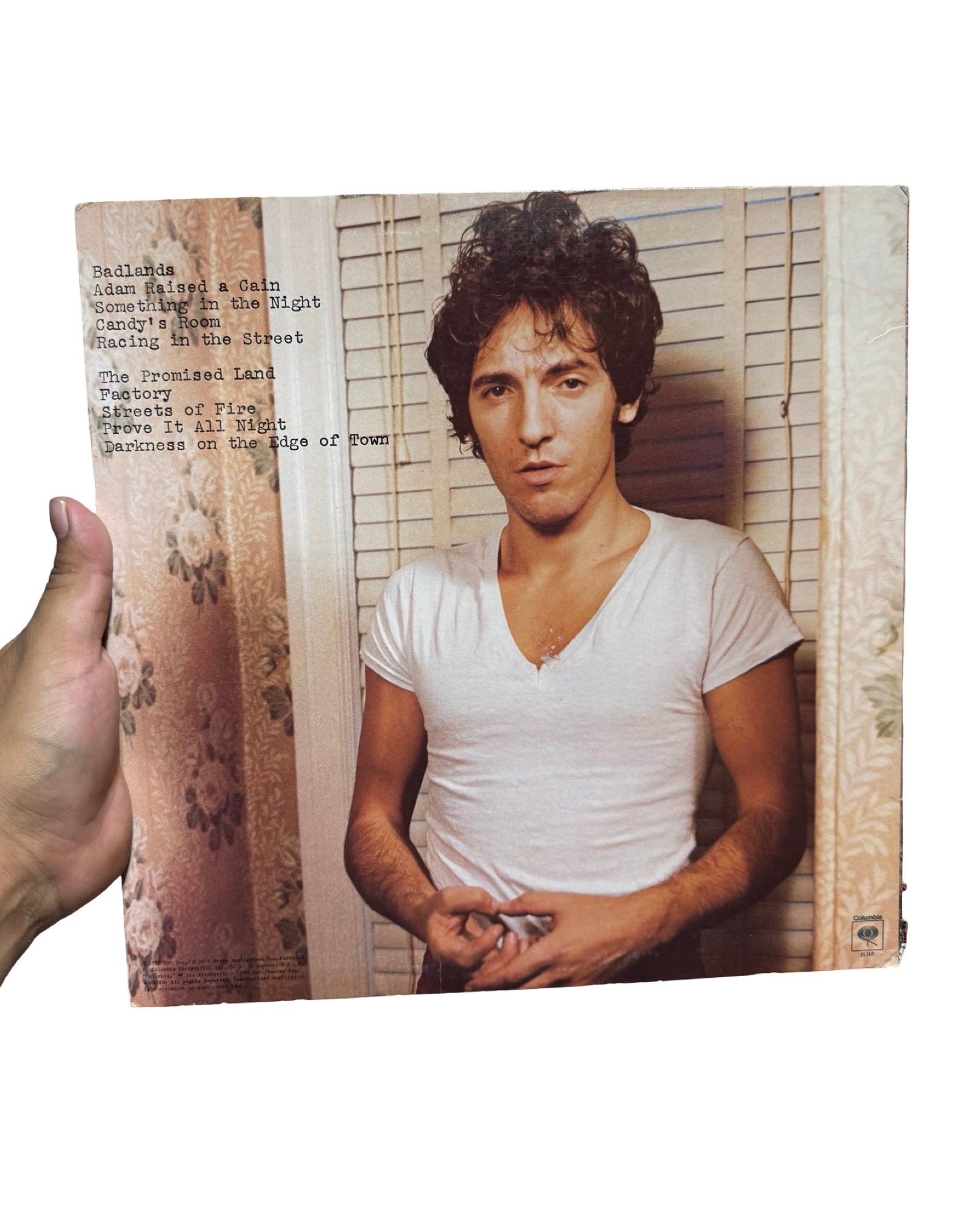 1978 Bruce Springsteen Darkness On The Edge Of Town Vinyl Record