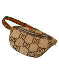 Gucci Jumbo GG Canvas Leather Beige Belt Bag