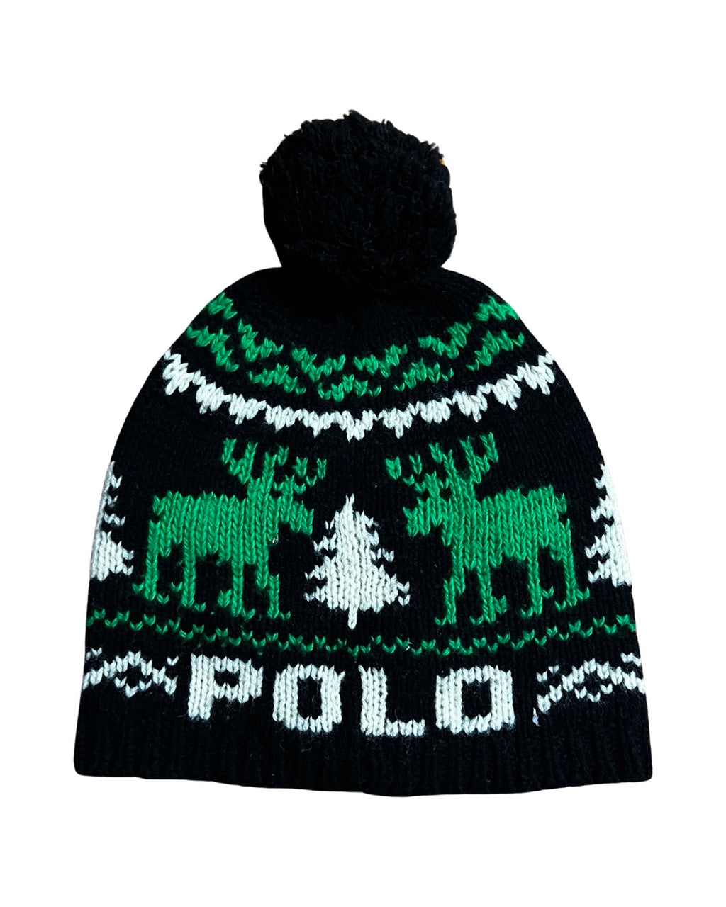 Vintage Polo Ralph Lauren Black Green Snowflake Sweater KIF Vintage