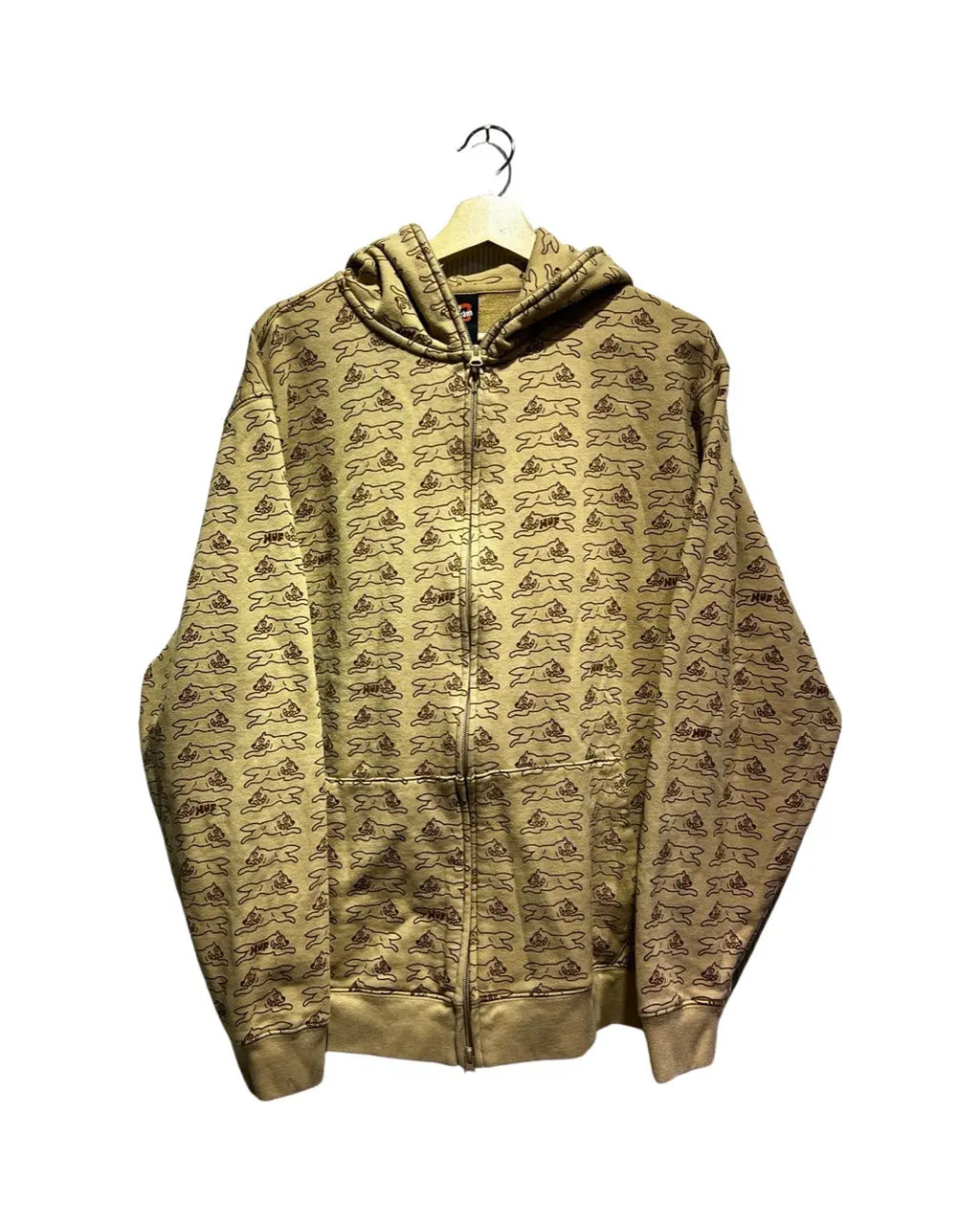 y2k BBC x HUF All Over Print Full Zip Up Hoodie KIF Vintage