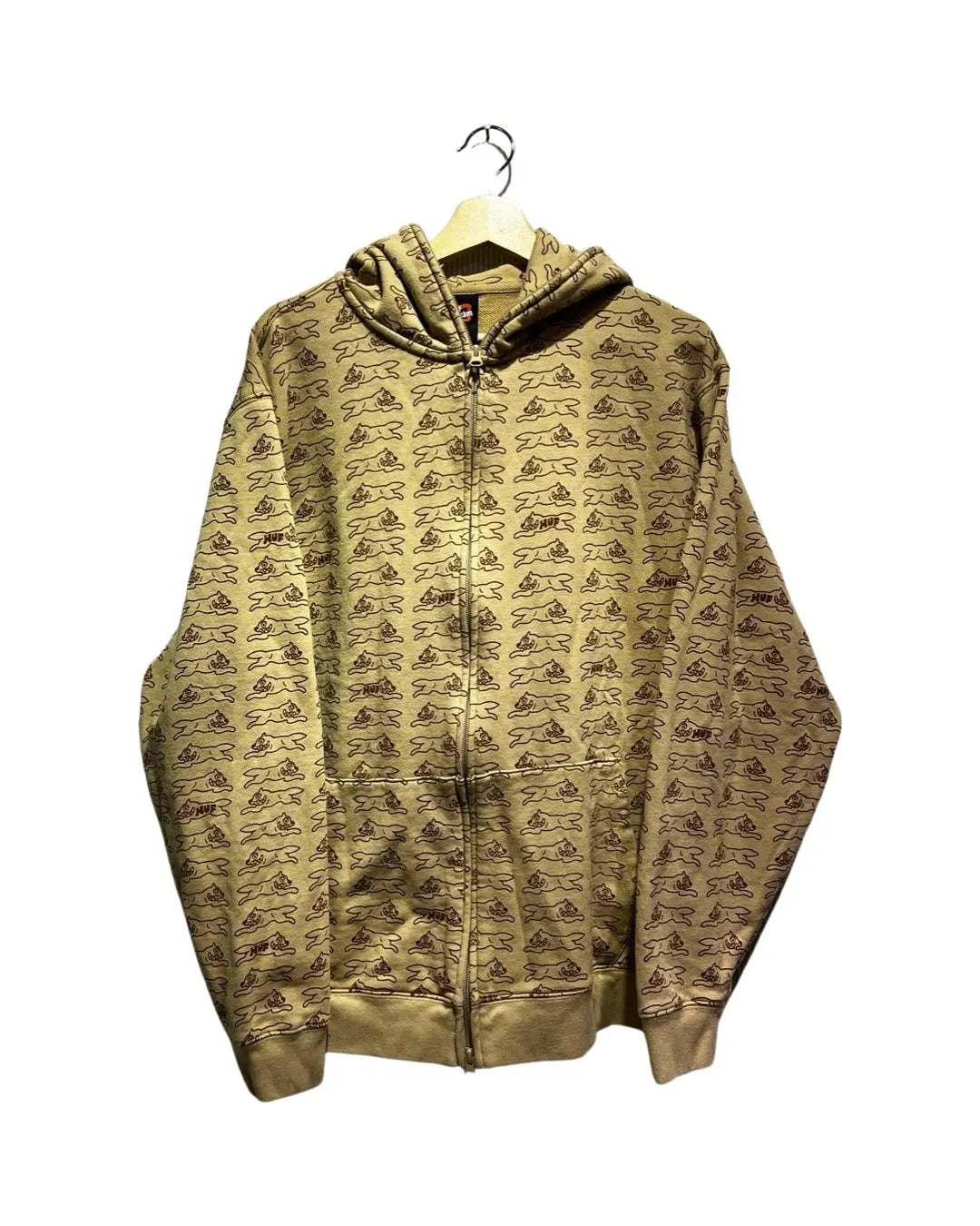 y2k BBC x HUF All Over Print Full Zip Up Hoodie KIF Vintage