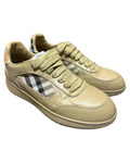US 10 Burberry Leather Check Terrace Sand Sneakers KIF Vintage