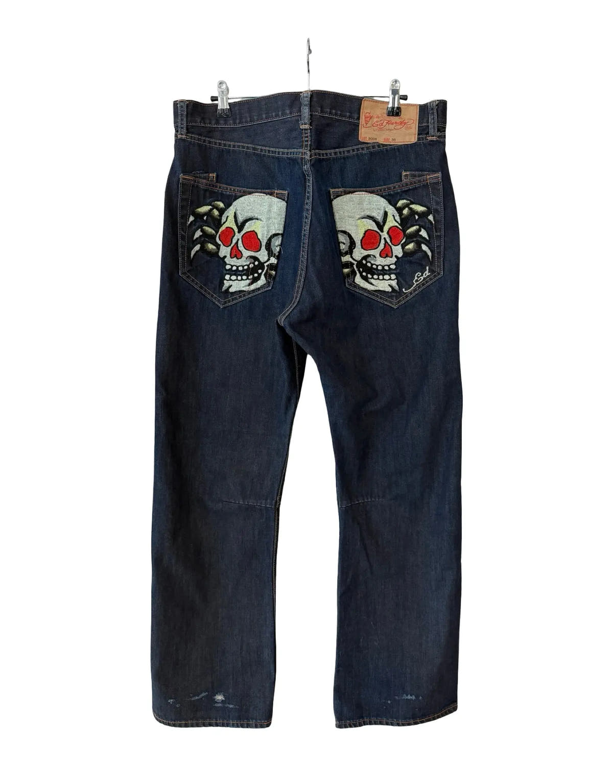 Vintage 36x32 Ed Hardy Baggy Embroidered Jeans 3rdStrike