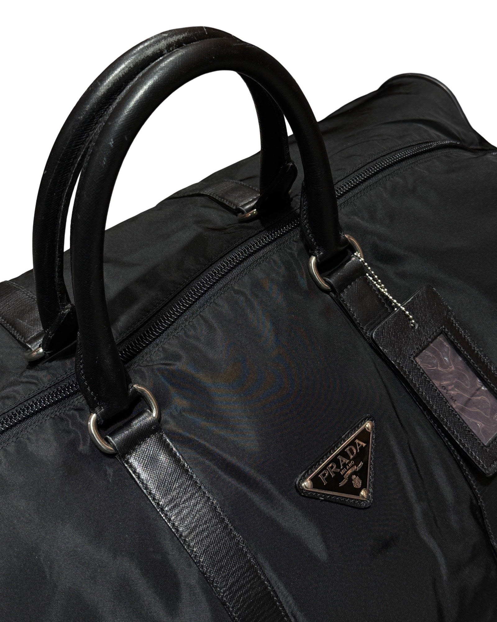 Vintage Prada Nero Nylon Duffle Bag KIF Vintage