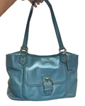 Vintage 2013 Coach Campbell Leather Belle Carryall – Mineral Blue