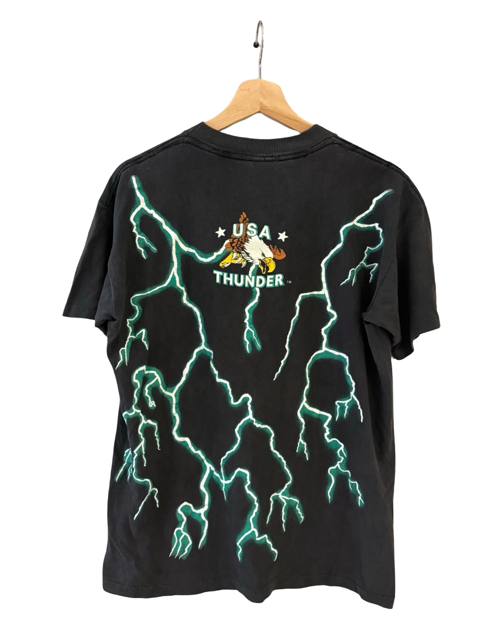 Vintage 90s Native Woman American Thunder Lightning Tee