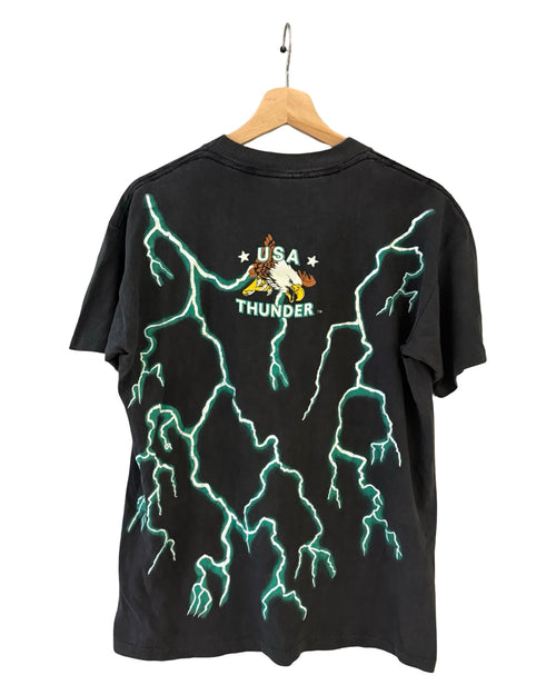 Vintage 90s Native Woman American Thunder Lightning Tee