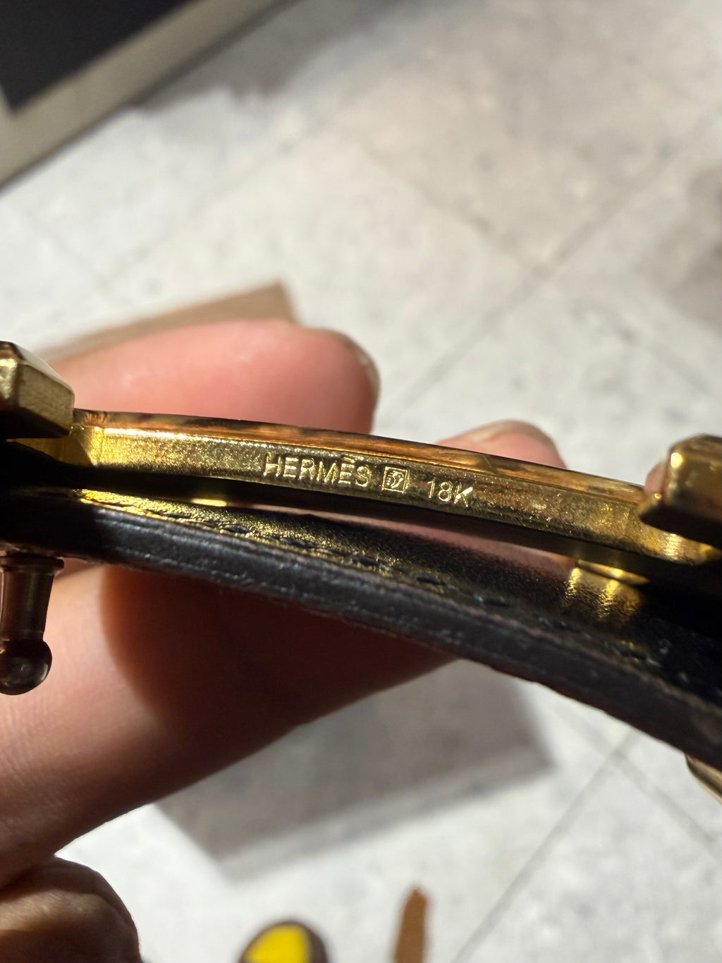 Hermes Reversible Brown & Black Gold Plated 38mm Belt
