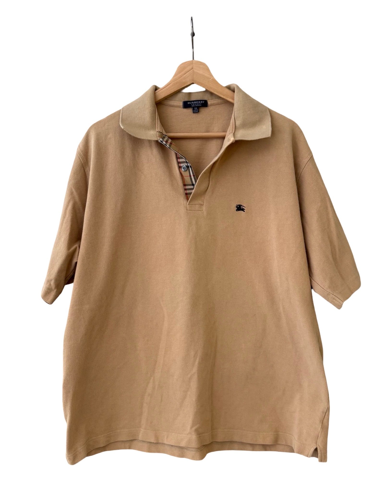 Vintage Y2K Burberry Brown Check Polo Shirt