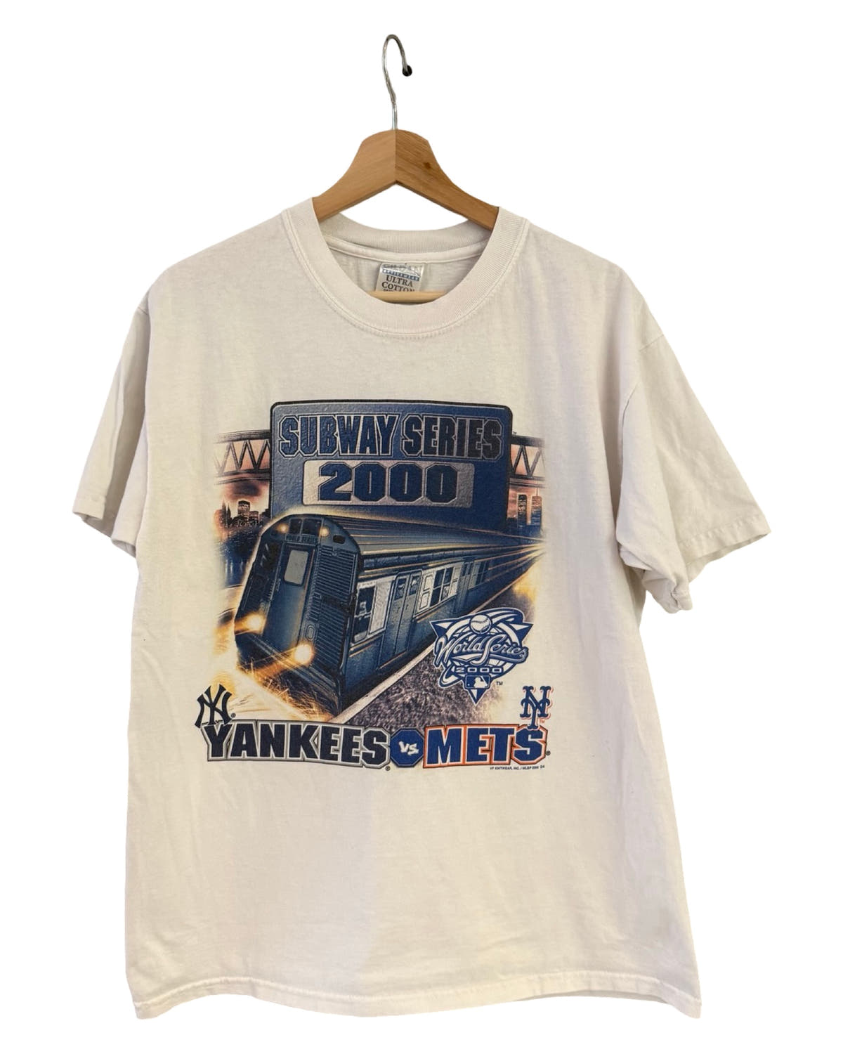 Vintage 2000 New York Subway Series Yankees & Mets Tee