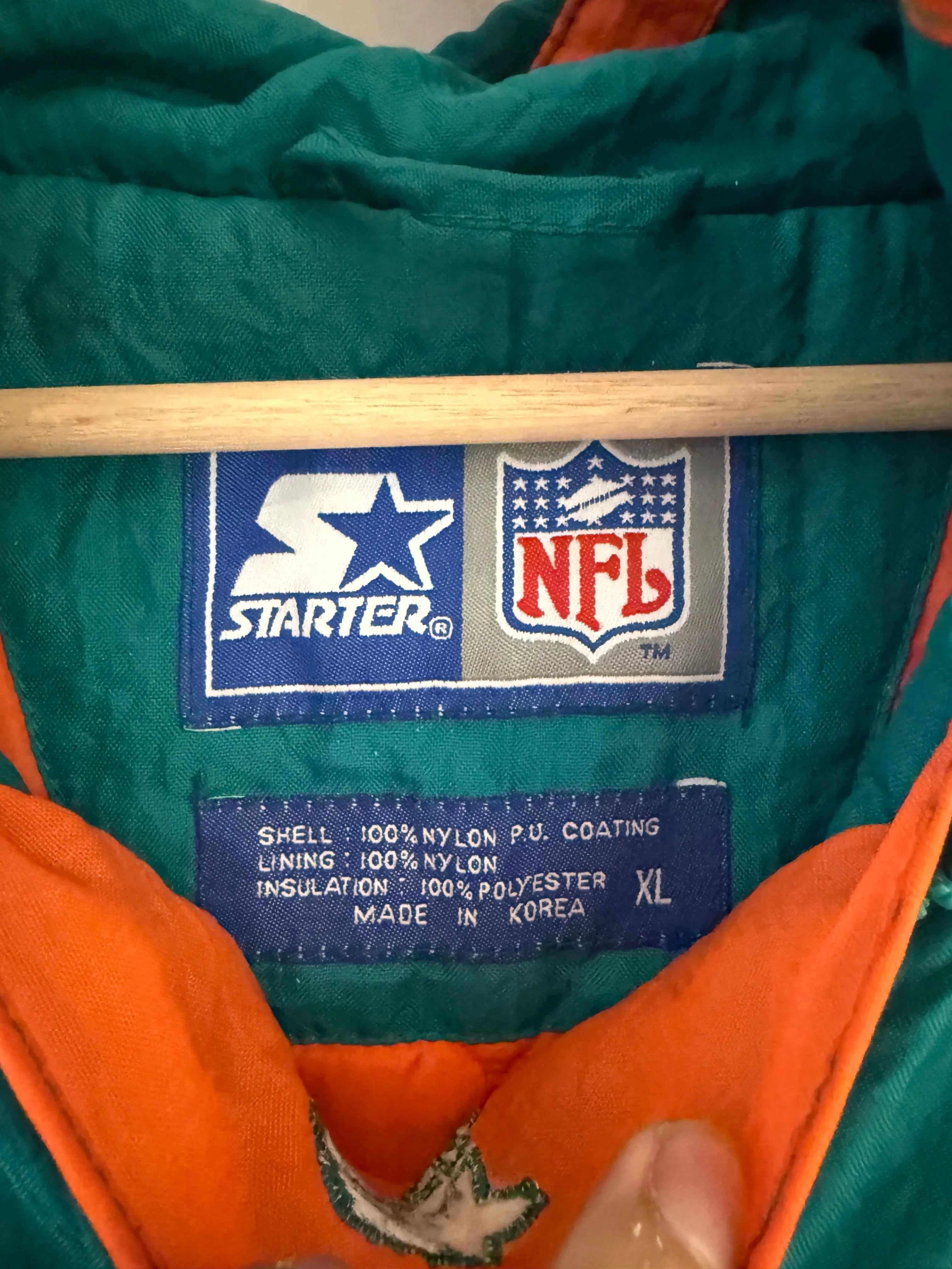 Vintage 90s Miami Dolphins Starter Puffer Jacket KIF Vintage