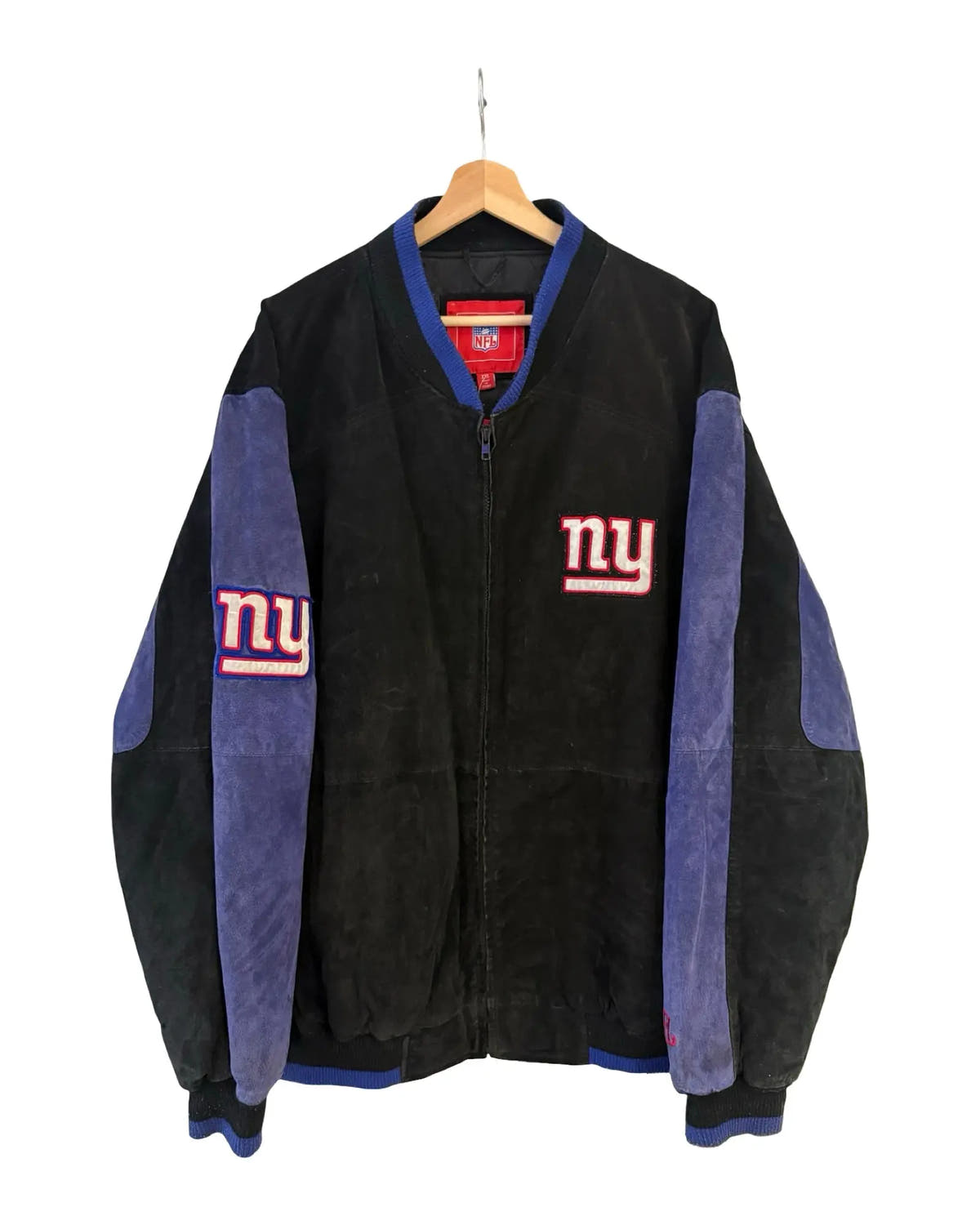 Vintage New York Giants Zip Up Suede Jacket 3rdStrike