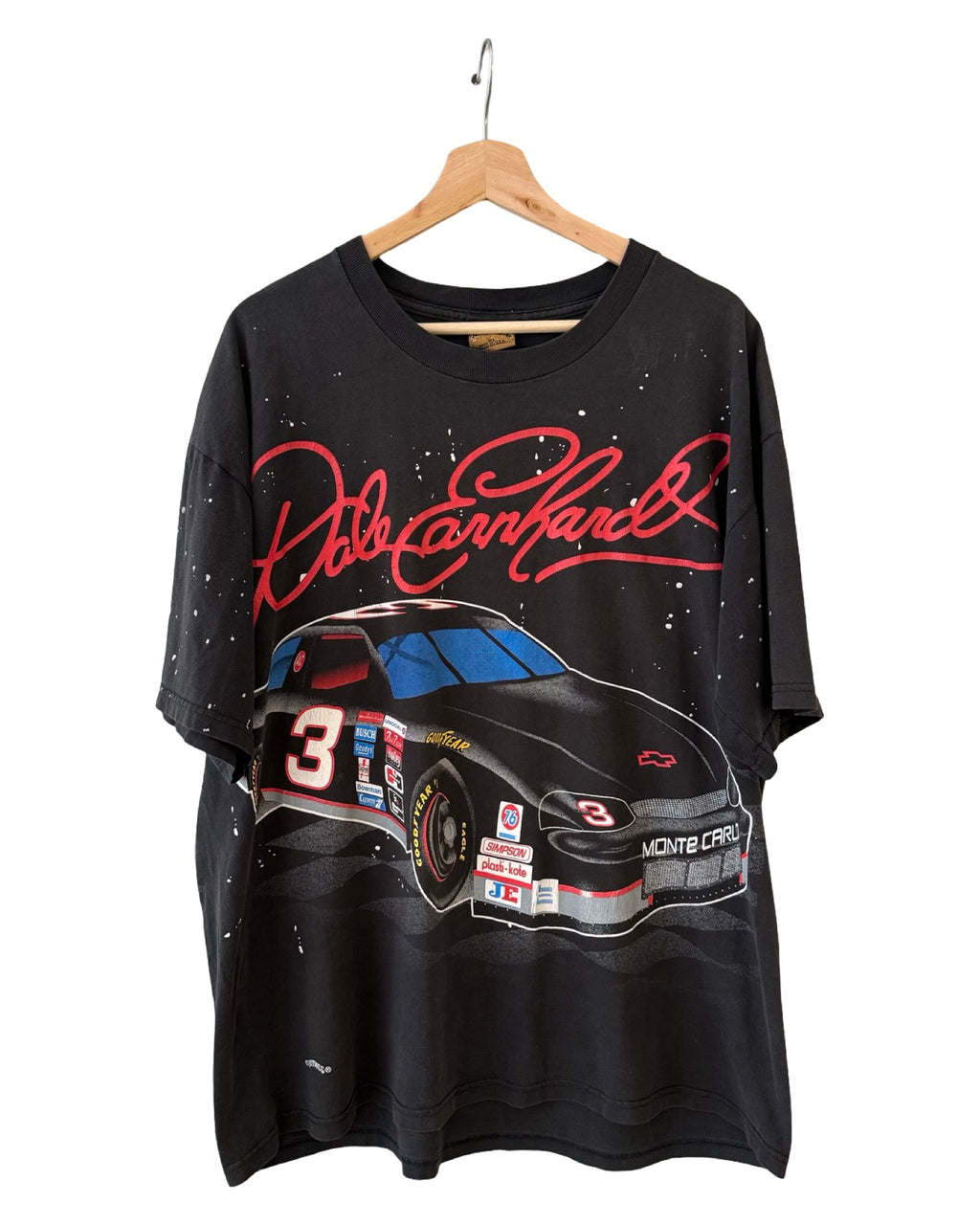 Vintage 90s NASCAR Dale Earnhardt The Intimidator All Over Print Tee