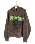 Sp5der Punk V2 Slate Grey Green Hoodie